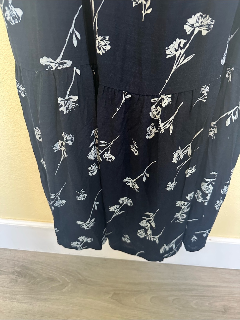 Ava & Viv Black Floral Maxi Dress with White Print - Picture 4 of 5